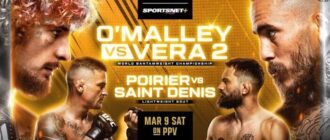 UFC 299: О'Мэлли - Вера 10.03.2024 прямая трансляция